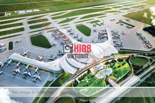 Phối cảnh dự án sân bay Long Thành. (Ảnh: Bộ GTVT).